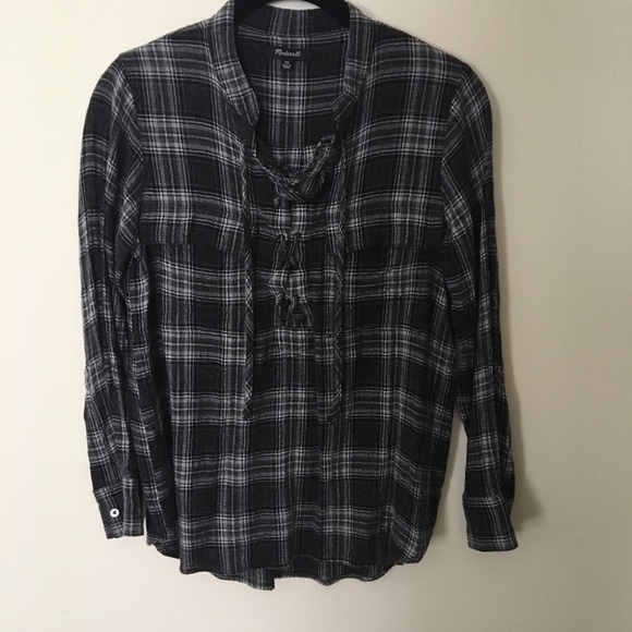 Madewell gray flannel shirt size extra small - Picture 1 of 5